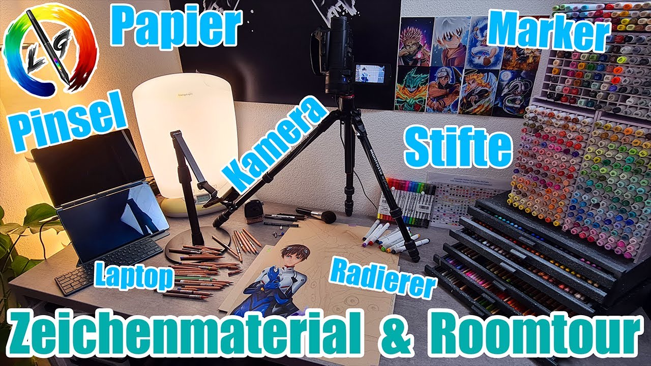 ZEICHENMATERIAL: Stifte, Papier, Radiergummi & Spitzer! + ROOMTOUR