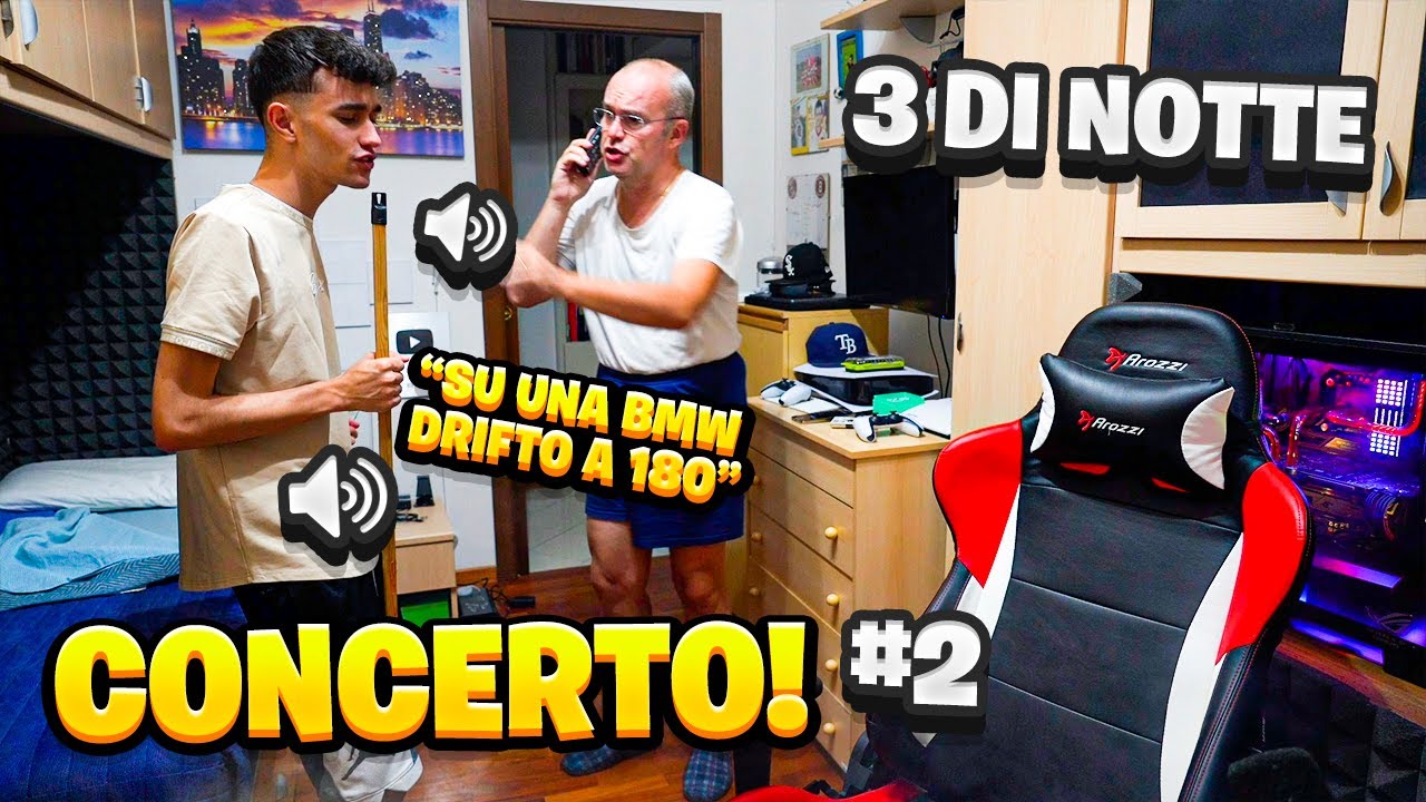 SCHERZO CONCERTO alle 3 DI NOTTE in CASA CON la NUOVA CANZONE!  *MIO PAPÀ SCLERA*