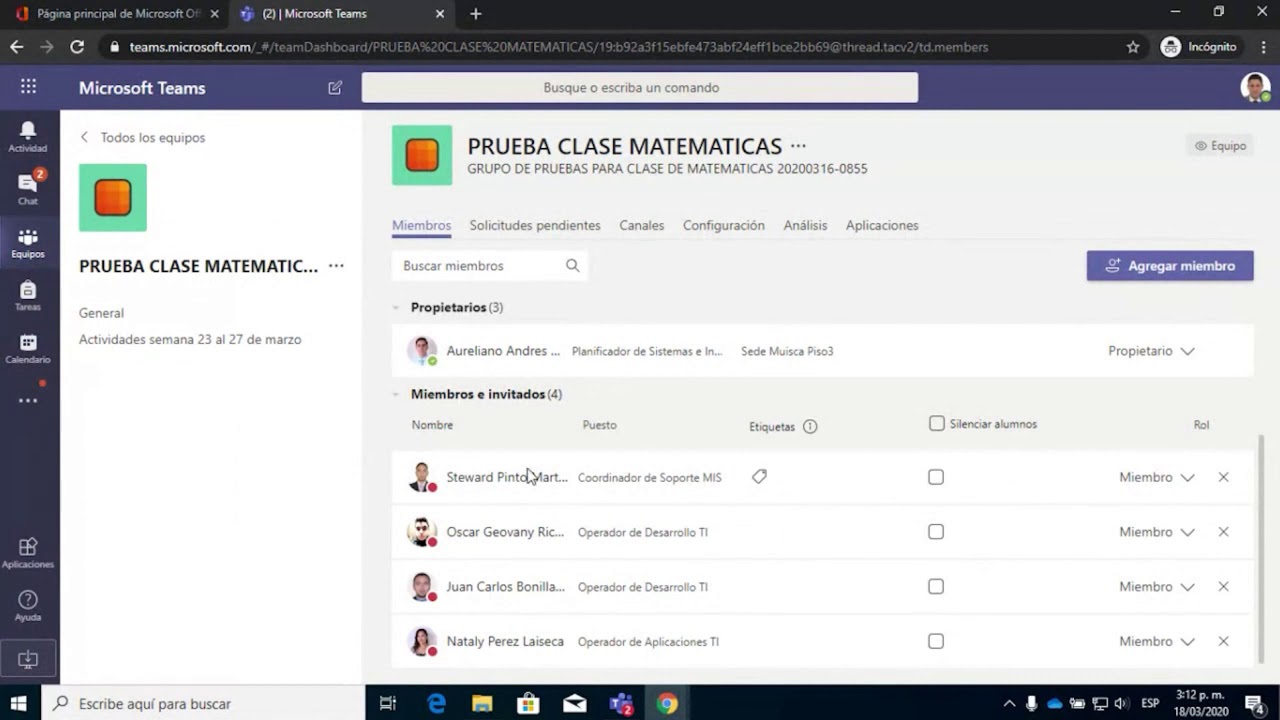 Capacitación Microsoft Teams para docentes