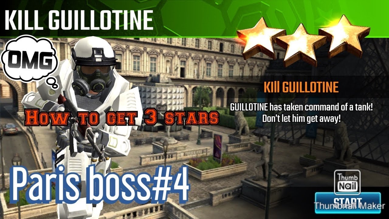 Kill Guillotine, Sniper Strike Special Ops boss#4- Paris (boss/zone 9)