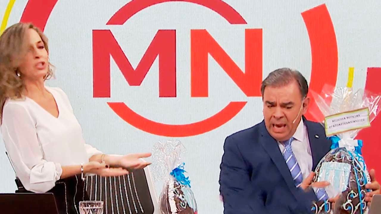 ¡PELEA AL AIRE DE MEDIODÍA NOTICIAS! Luis Otero y Sandra Borghi discutieron por un huevo de pascua