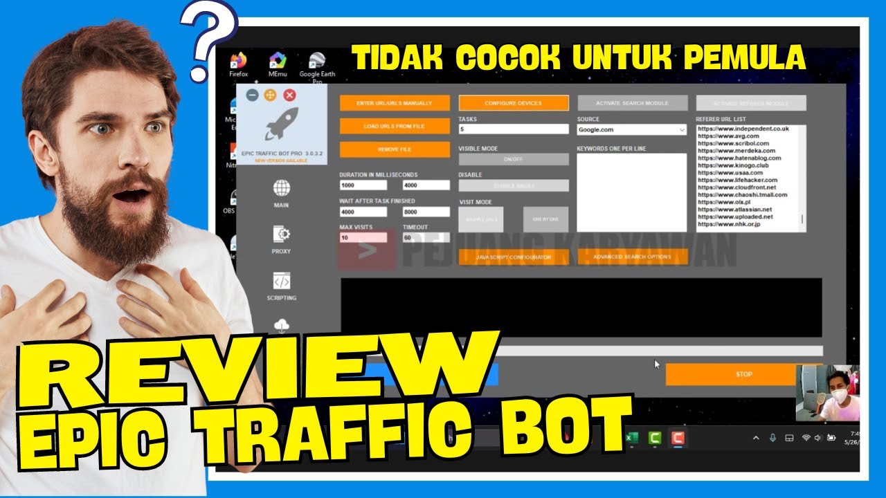 Review Epic Traffic Bot | Cara menggunakan Epic Traffic Bot cara menambah Traffic website | Bot view