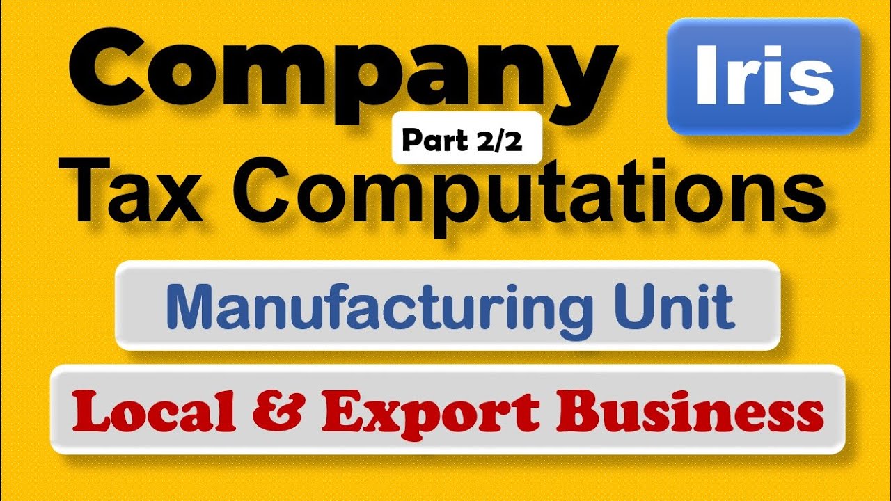 Company Income Tax Computations, Key Concepts, #corporate #tax in #pakistan. Excel Part 2-2