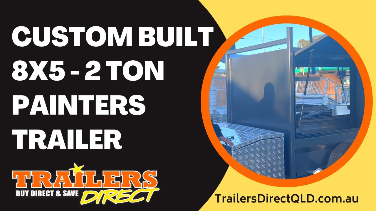 Custom Built 8x5 2 Ton Painters Trailer - Perfect for Your Painting Business!