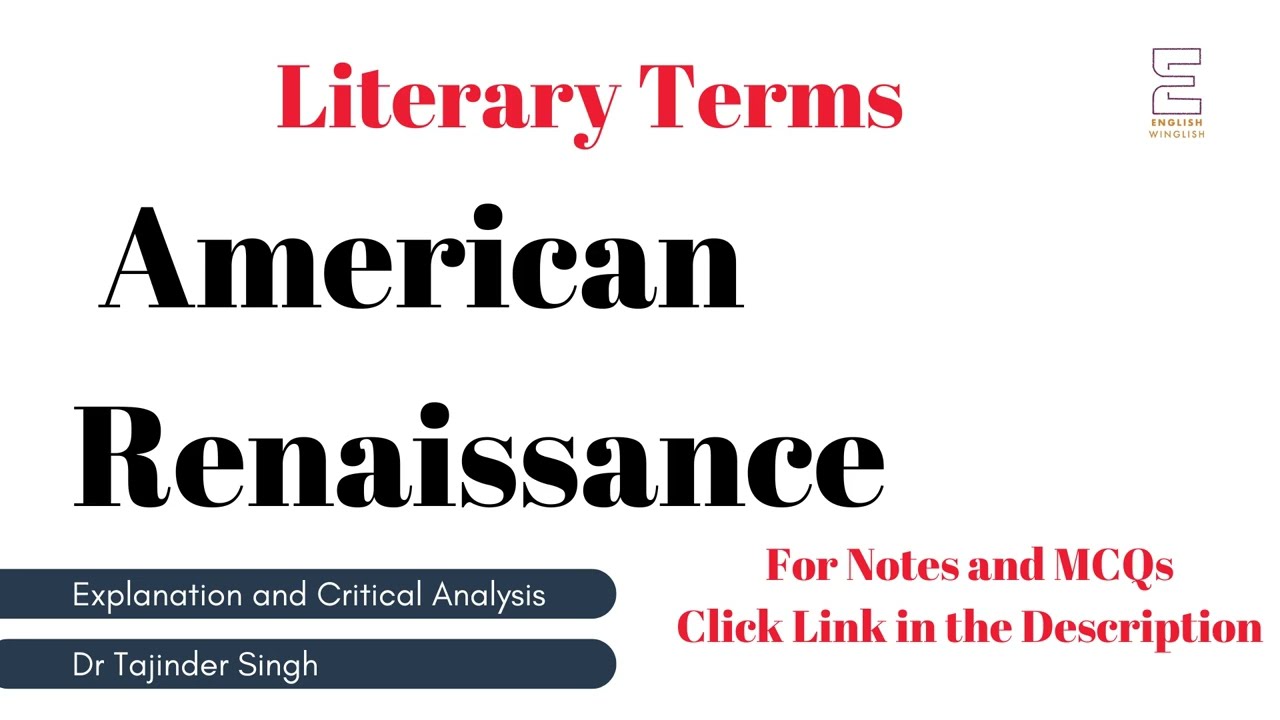 American Renaissance | Literary Terms | NET NTA PGT TGT English