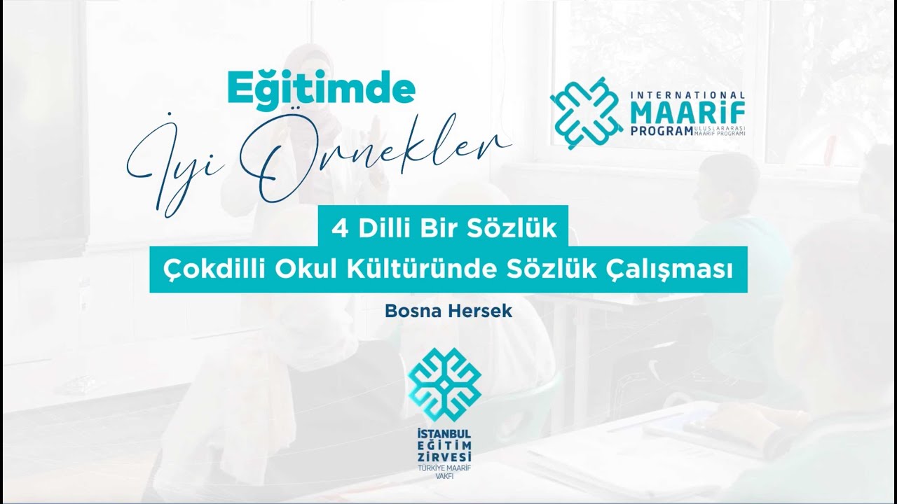 Eğitimde İyi Örnekler Saraybosna Maarif Okulları |  4 Dilli Sözlük