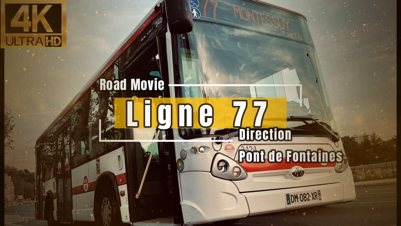 [Timelapse RM 4K UHD] Ligne 77 du réseau TCL Lyon en direction de Pont de Fontaines. 🚌