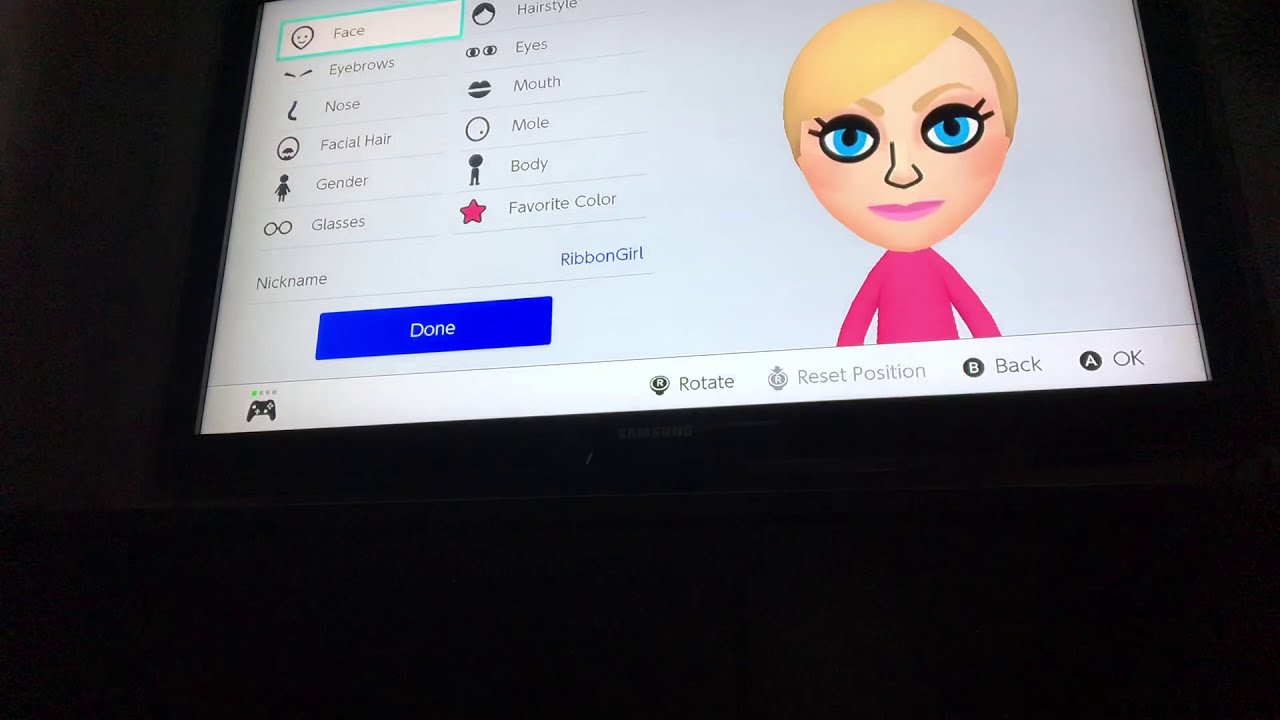 Ribbon Girl Mii tutorial