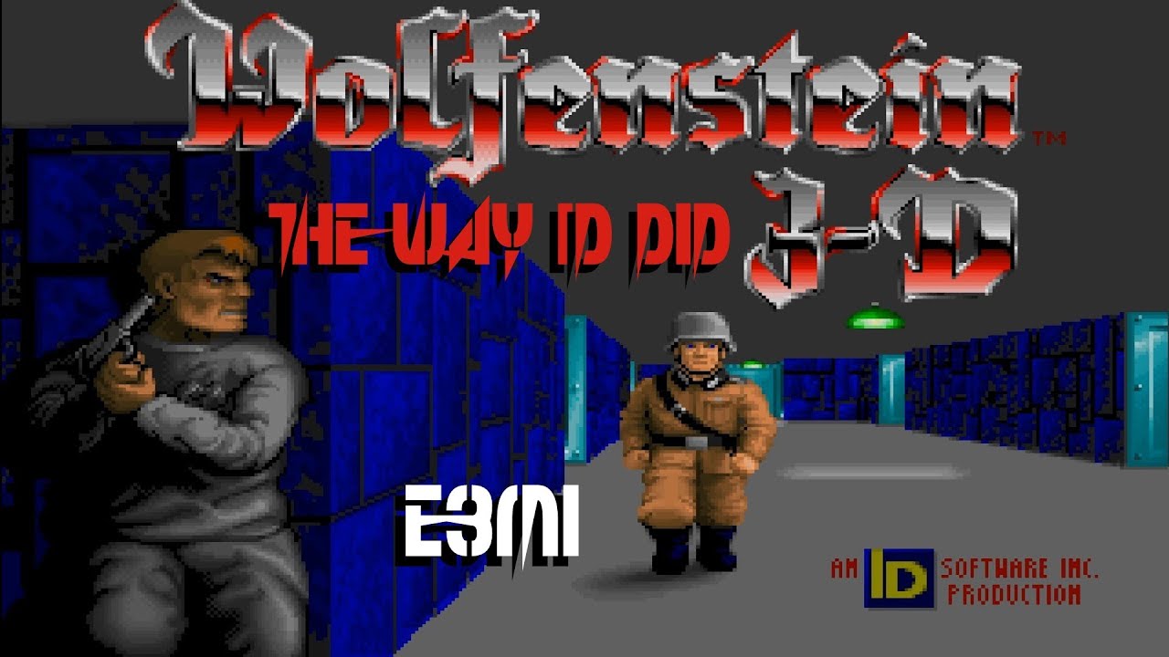 Wolfenstein 3D The Way id Did - E3M1 (100%) [DOSBox]