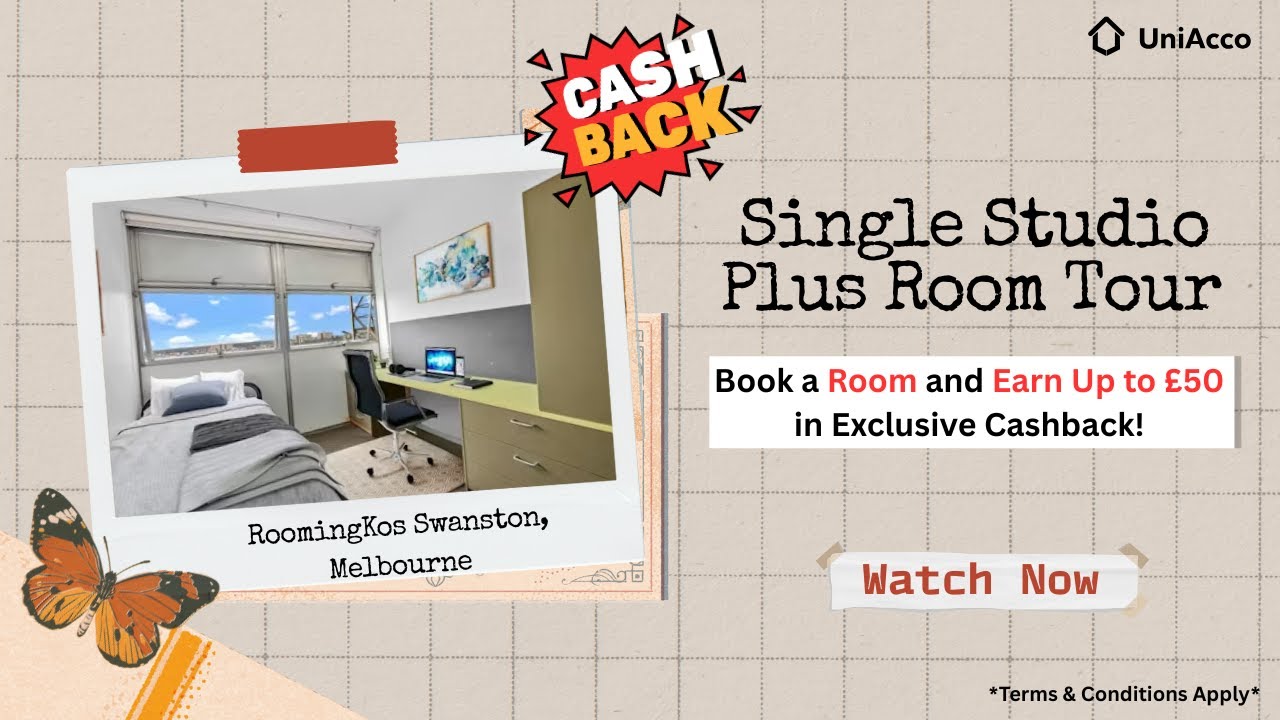 RoomingKos Swanston Single Studio Plus Room Tour | Student Accommodation in Melbourne | UniAcco