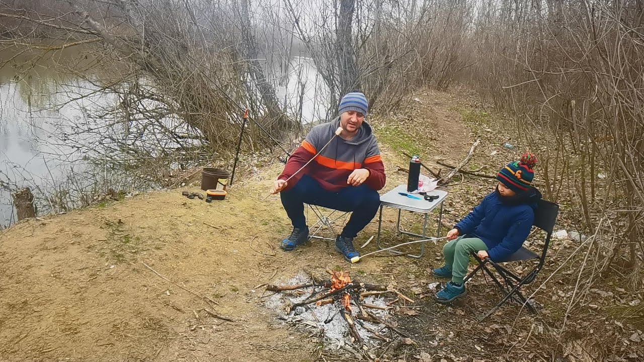 Pescuit pe Raul Arges .Am facut Omleta si am fript bezele pe  malul raului #pescuit #feeder #arges