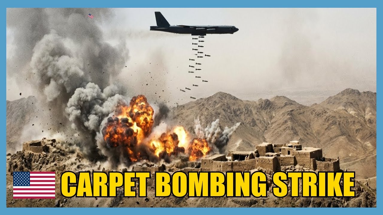 B-52 Stratofortress Carpet Bombing Obliterates Taliban Mountain Stronghold