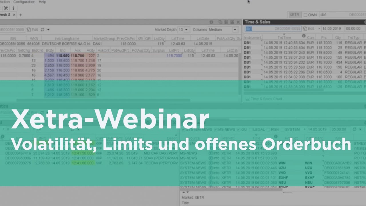 Xetra-Webinar: Volatilität, Limits und offenes Orderbuch