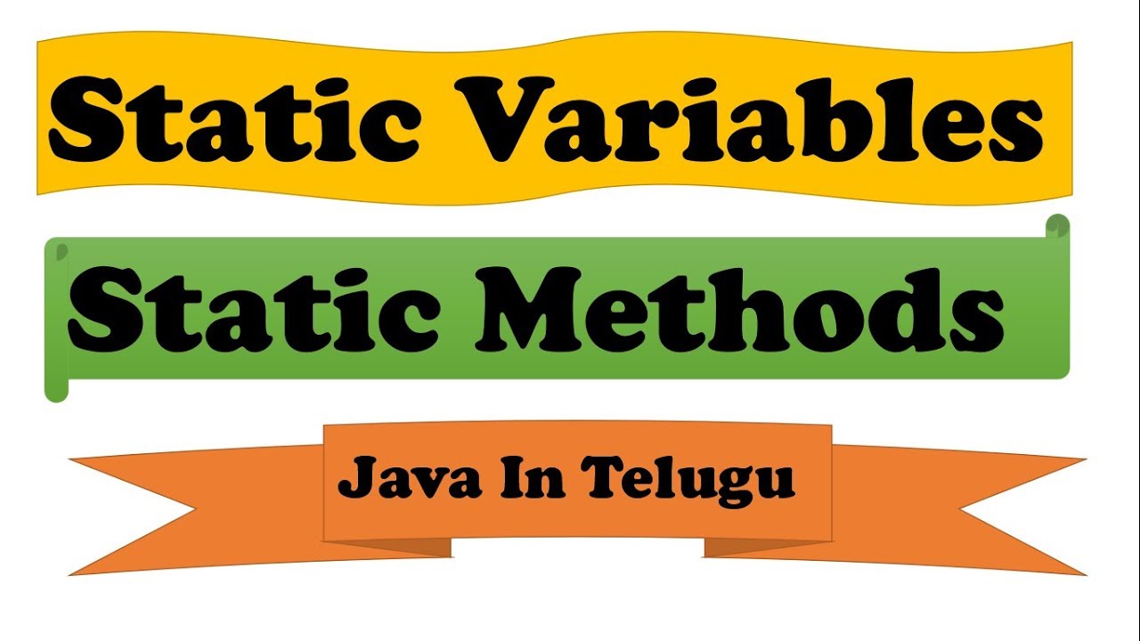 Static Variables and Methods in Java in Telugu || Kotha Abhishek