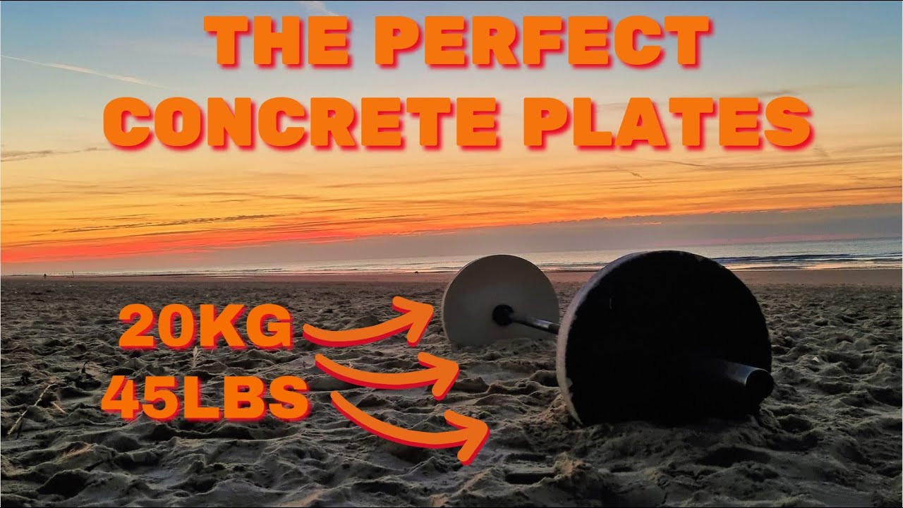 How to make THE PERFECT CONCRETE PLATES 20KG / 45LBS (DIY cheap)