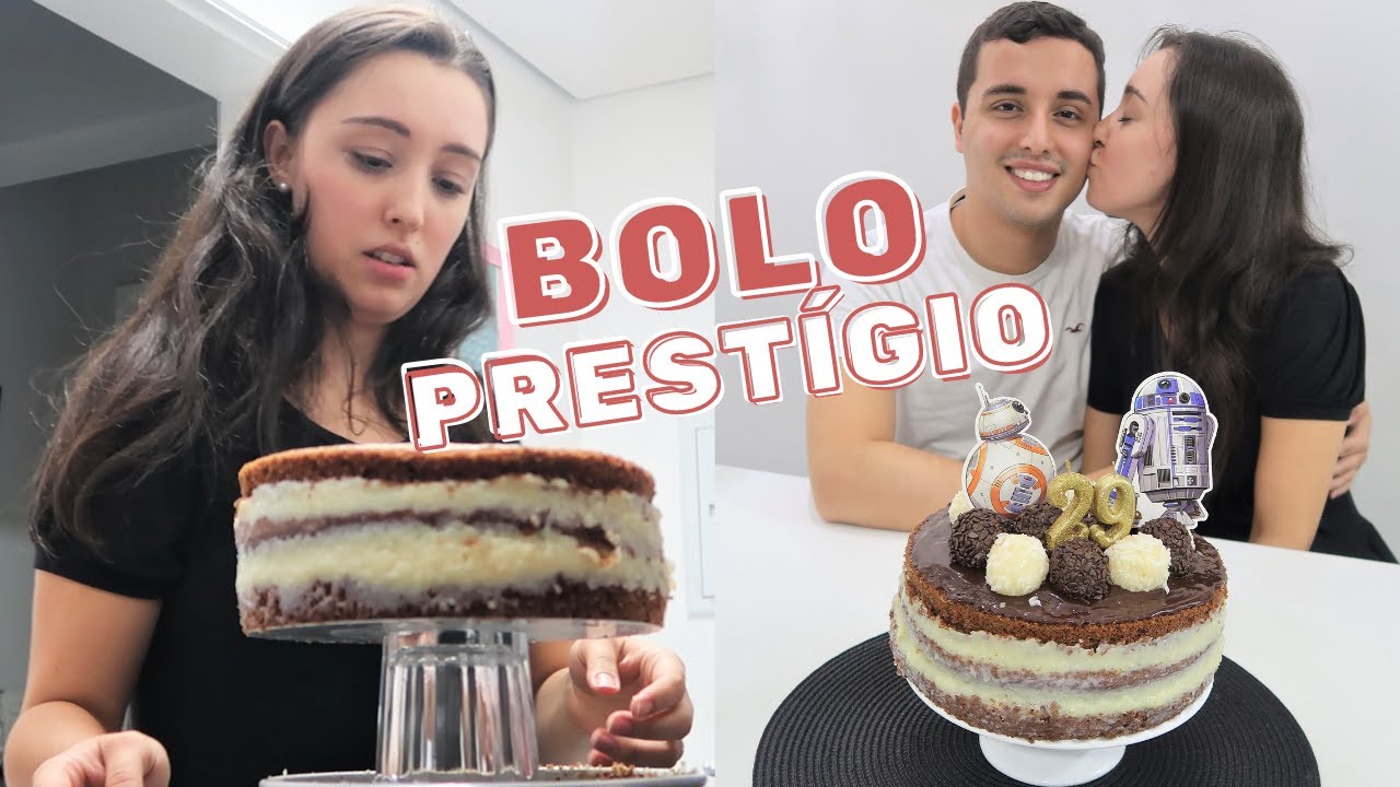FIZ UM BOLO DE ANIVERSÁRIO PARA O MARIDO! - BOLO DE PRESTÍGIO