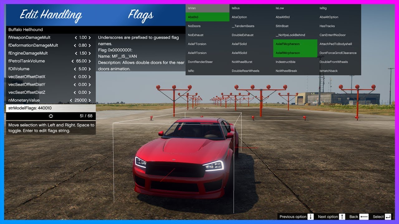 GTA V Mod Install: Handling Editor