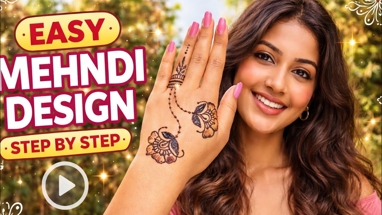 Elegant back hand mehndi design simple mehndi design|#mehndi #mehndidesign #henna #hennadesign 