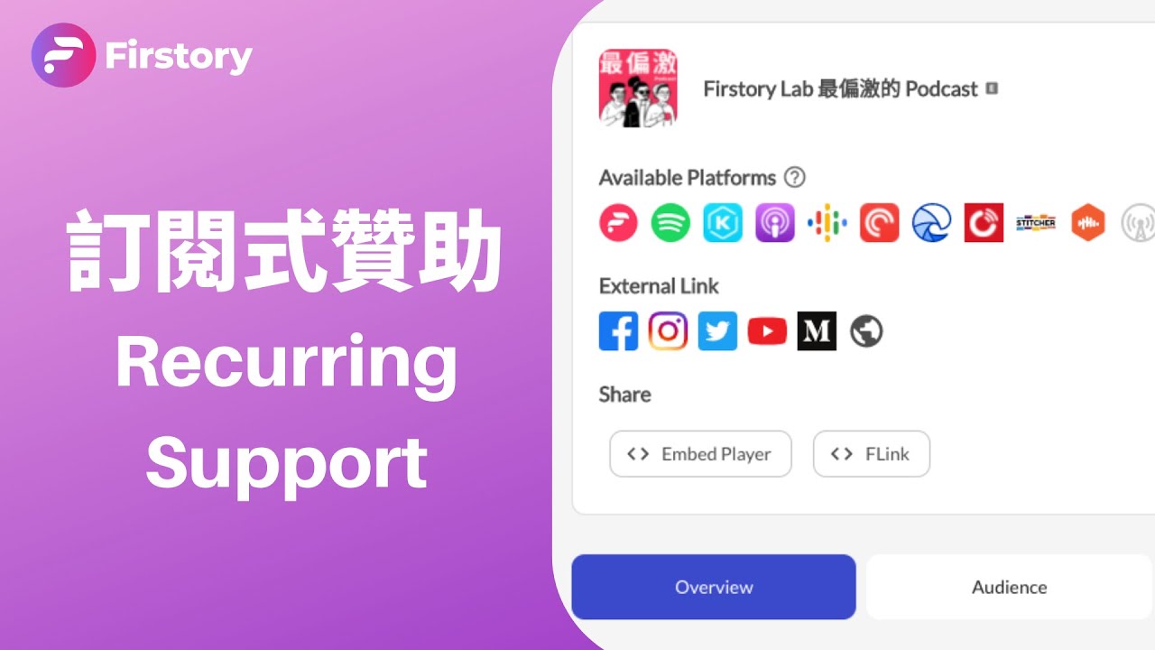 【操作教學】訂閱式贊助｜Podcast 盈利｜Firstory Podcast Hosting