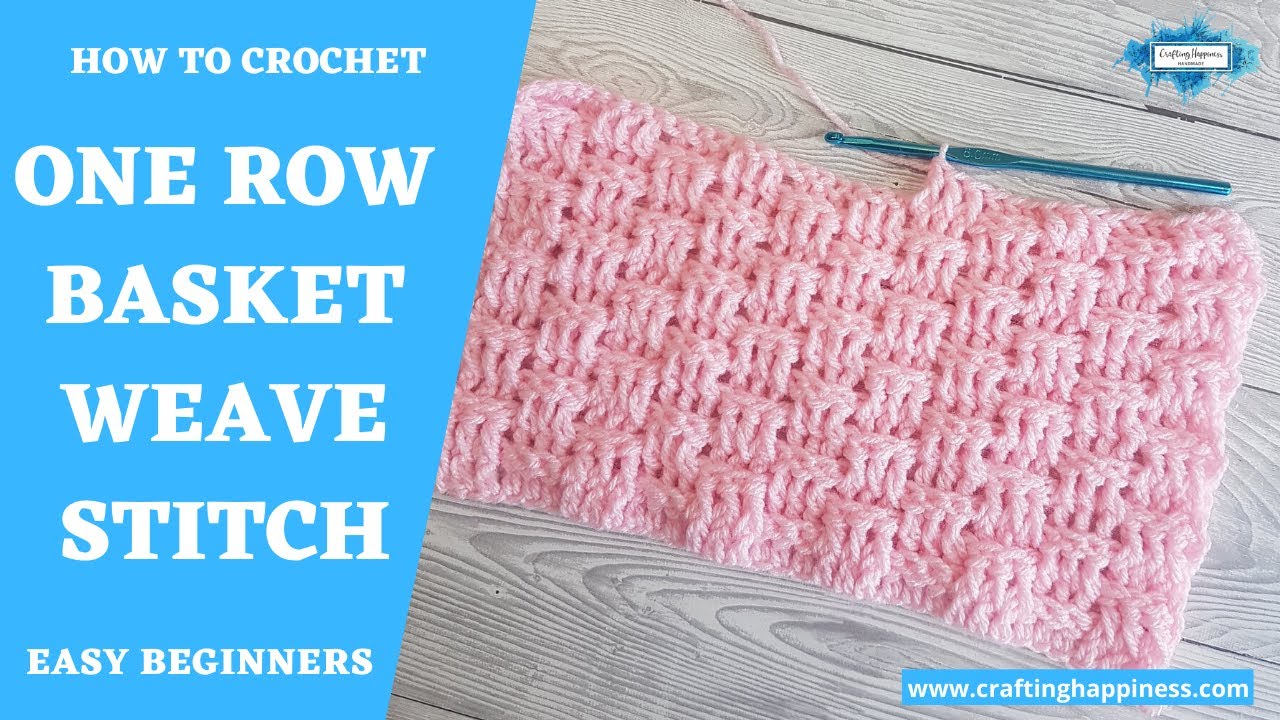 Basketweave Stitch EASY ONE ROW REPEAT | Crafting Happiness