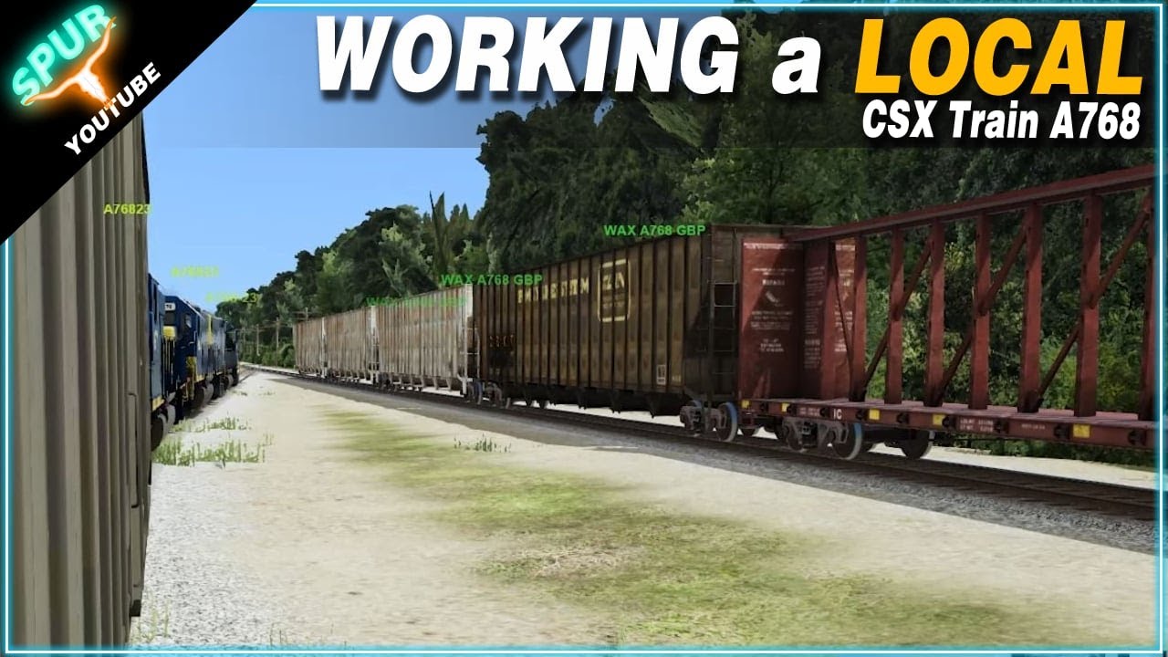 We're Running a Local and Delivering Cars in Run 8 Train Simulator - A768 Pt 1