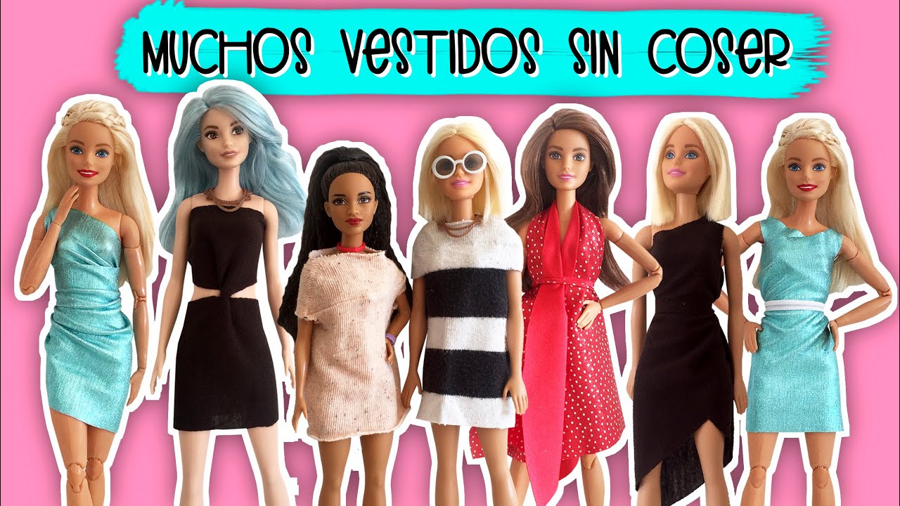 Cómo hacer muchos vestidos sin coser para tu muñeca Barbie
