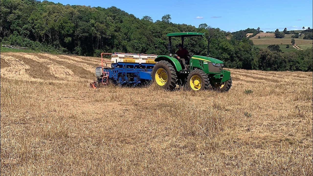 Plantio do milho safra 25/26 🌽 plantadeira metasa pdm 9810 7 linhas no JD 5080e