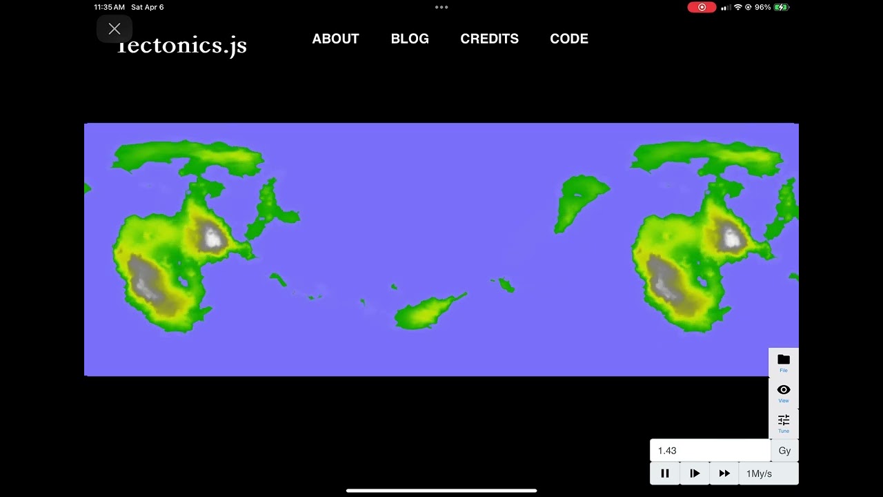 Just running tectonics.js #2