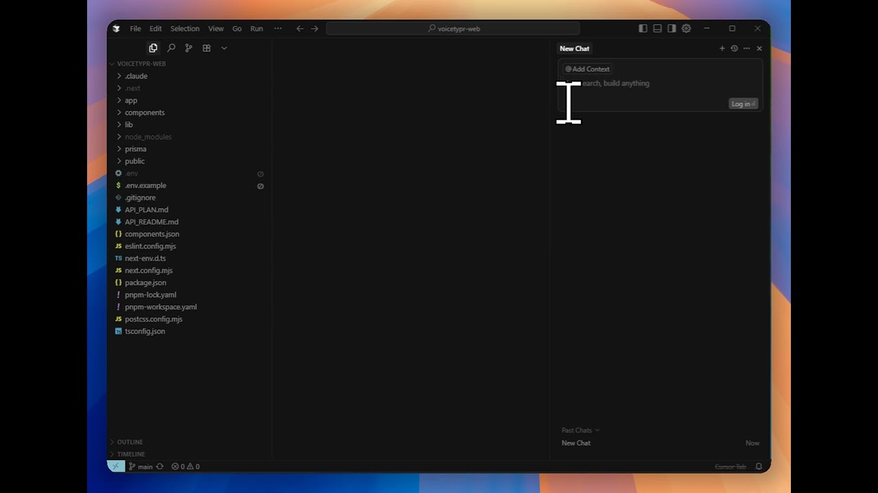 Voice typing in Cursor with voicetypr.com - Build your next idea 3x faster