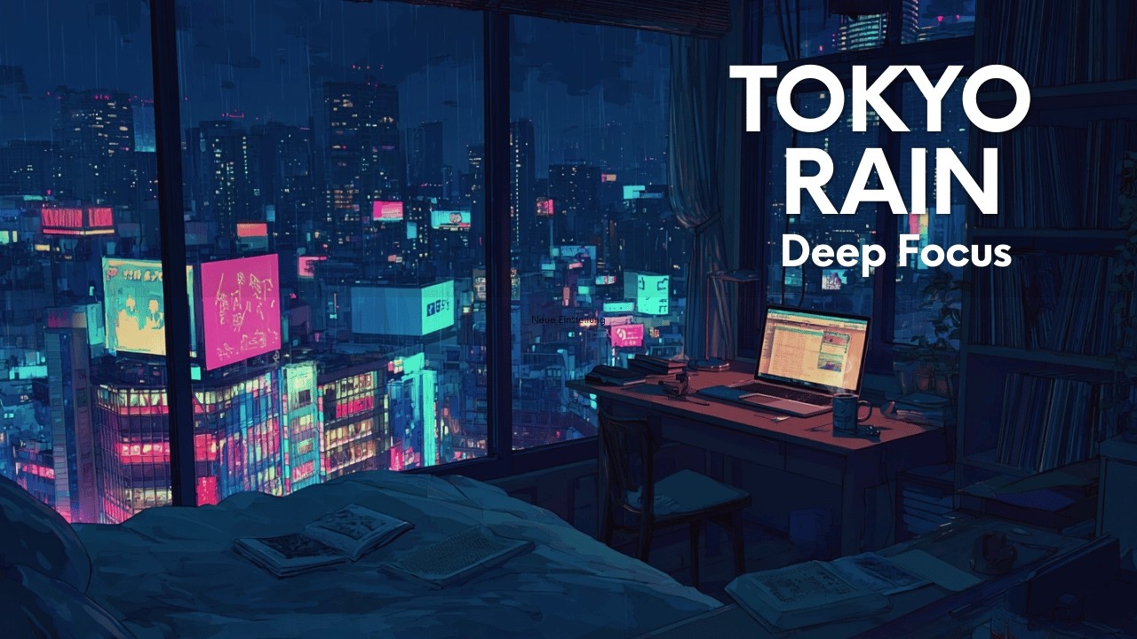 Tokyo Rain Night ☔ Lo-Fi Beats for Deep Focus & Study 🌃 | Chillhop for Coding, Work, Relax