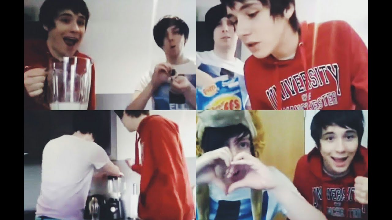 Dan in Phil's liveshow, making an oreo milkshake together ~June 16, 2012~