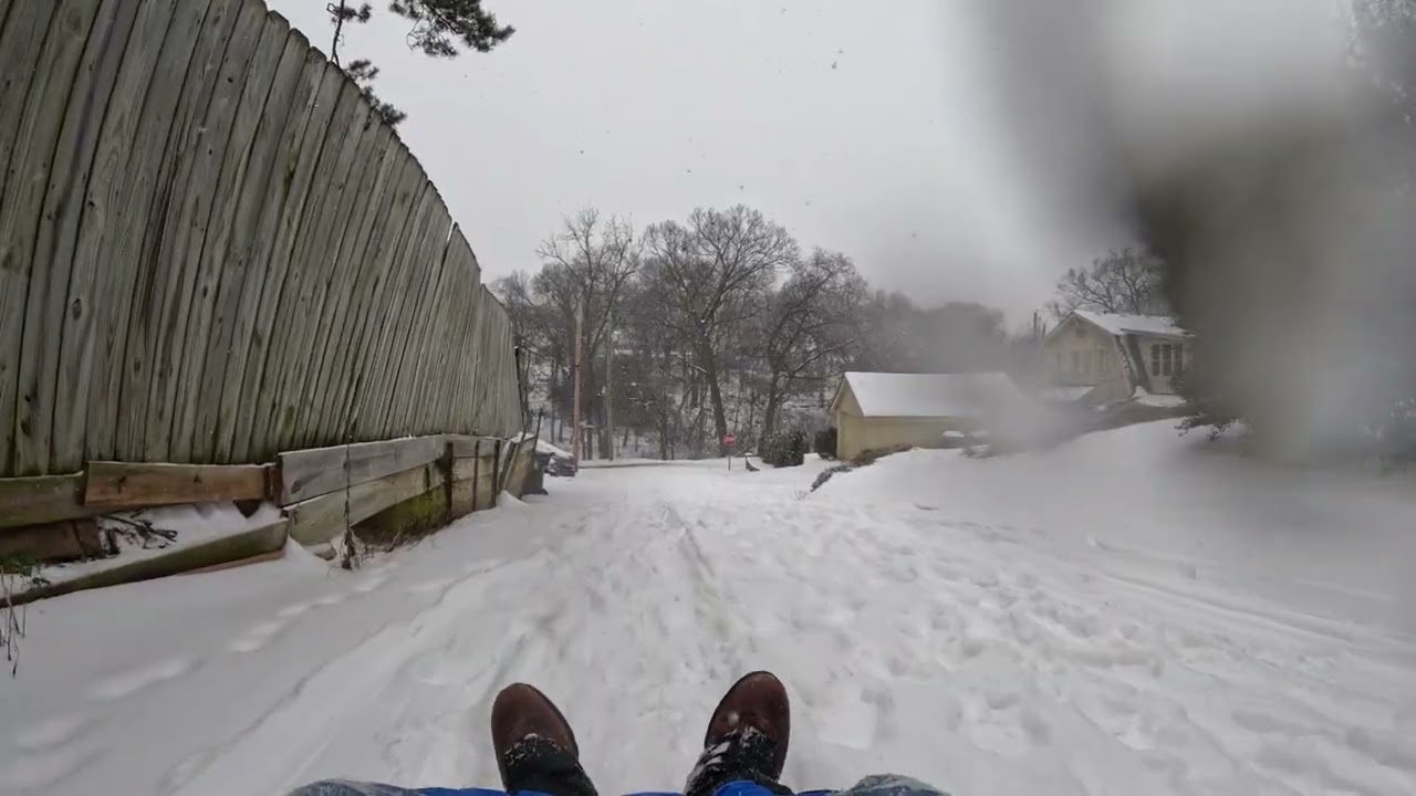 Fast & Flurrious: The Big Sledding Drift #sledding #gopro #goprosnow #pov 