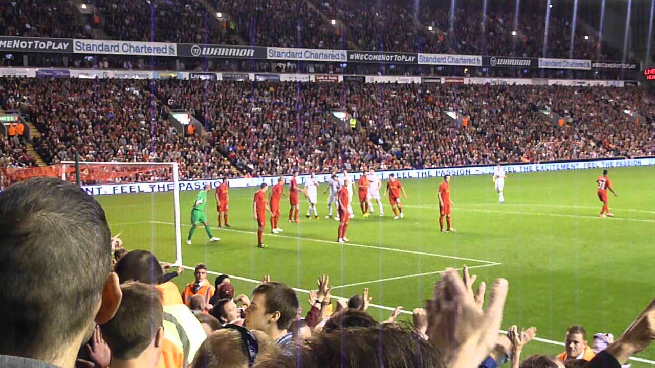 Liverpool V Hearts - 30th of August 2012 (HEARTS GOAL & CELEBRATION (Bonkers!!)