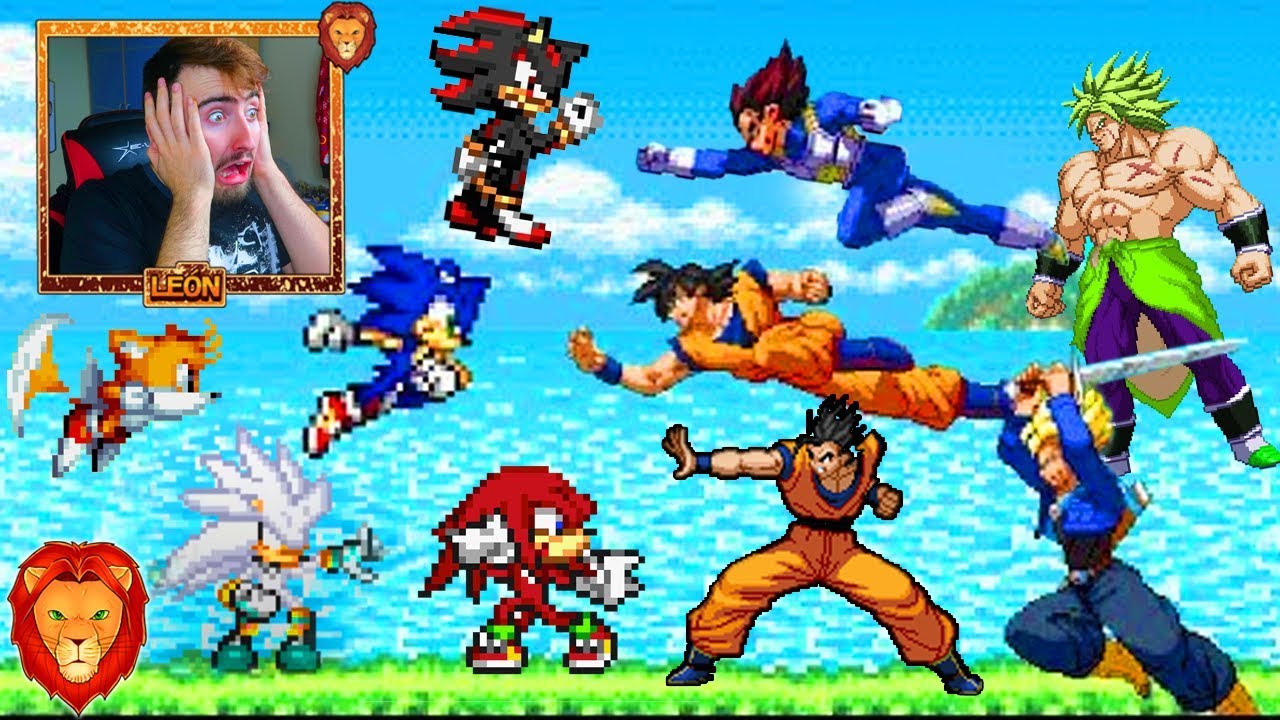 SONIC THE HEDGEHOG VS DRAGON BALL Z EN ESPAÑOL *MUY EPICO* LA BATALLA DEFINITIVA 😱 LEON PICARON