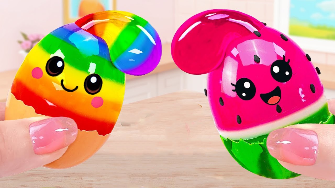 Adorable Rainbow Watermelon Jelly 🍉🌈 How To Make Mini Rainbow Fruit Jelly ✨ Yummy Little Cakes