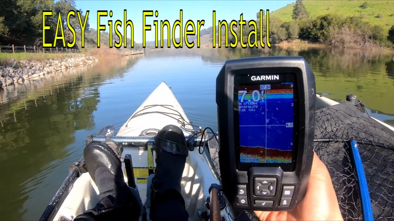 EASIEST Fish Finder INSTALL for a KAYAK / TROUT Fishing