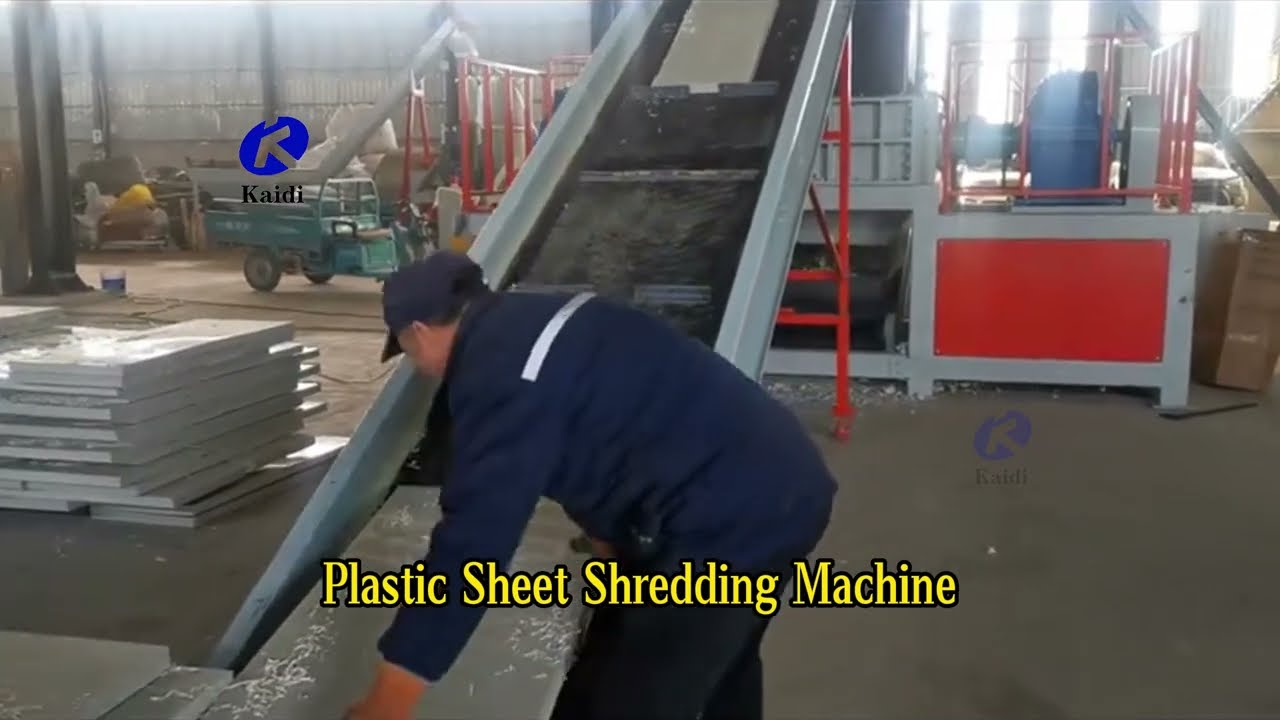 Plastic Sheet Shredding Machine | Double Shaft Shredder for Recycling Waste Plastic Panels