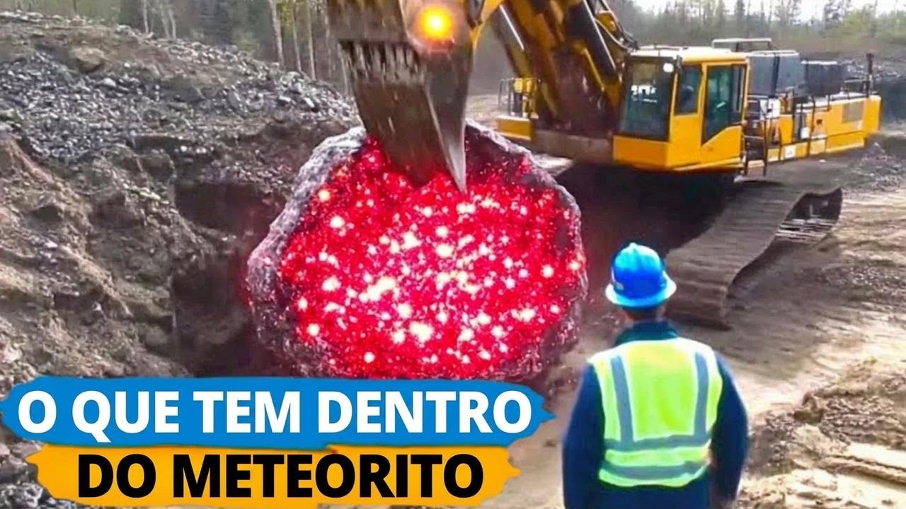 Meteorito gigante parte ao meio e o que tinha dentro choca o mundo!