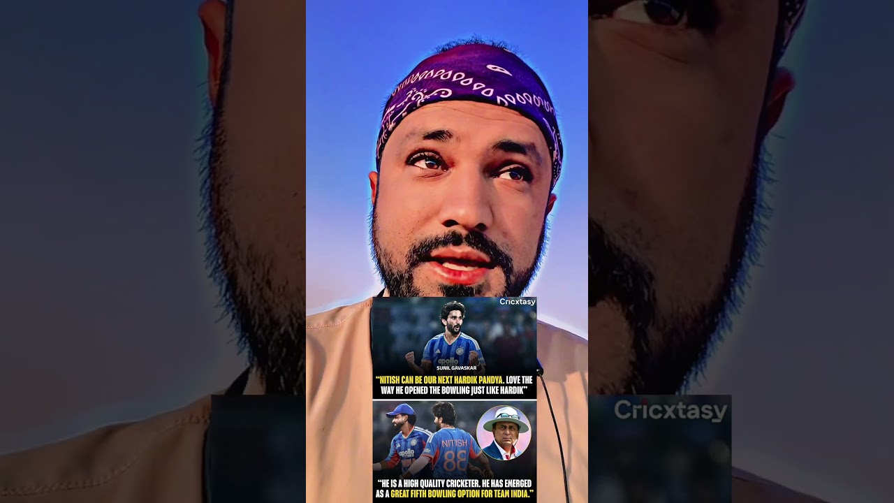 Nitish Kumar Reddy gets big praise from Sunil Gavaskar 🤯 #INDvsAFG #AbhishekSharma #hardikpandya