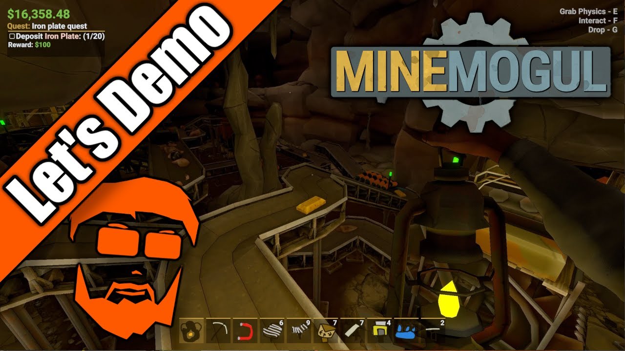 Let's Demo... MineMogul! A physics-based mining game ala Hydroneer