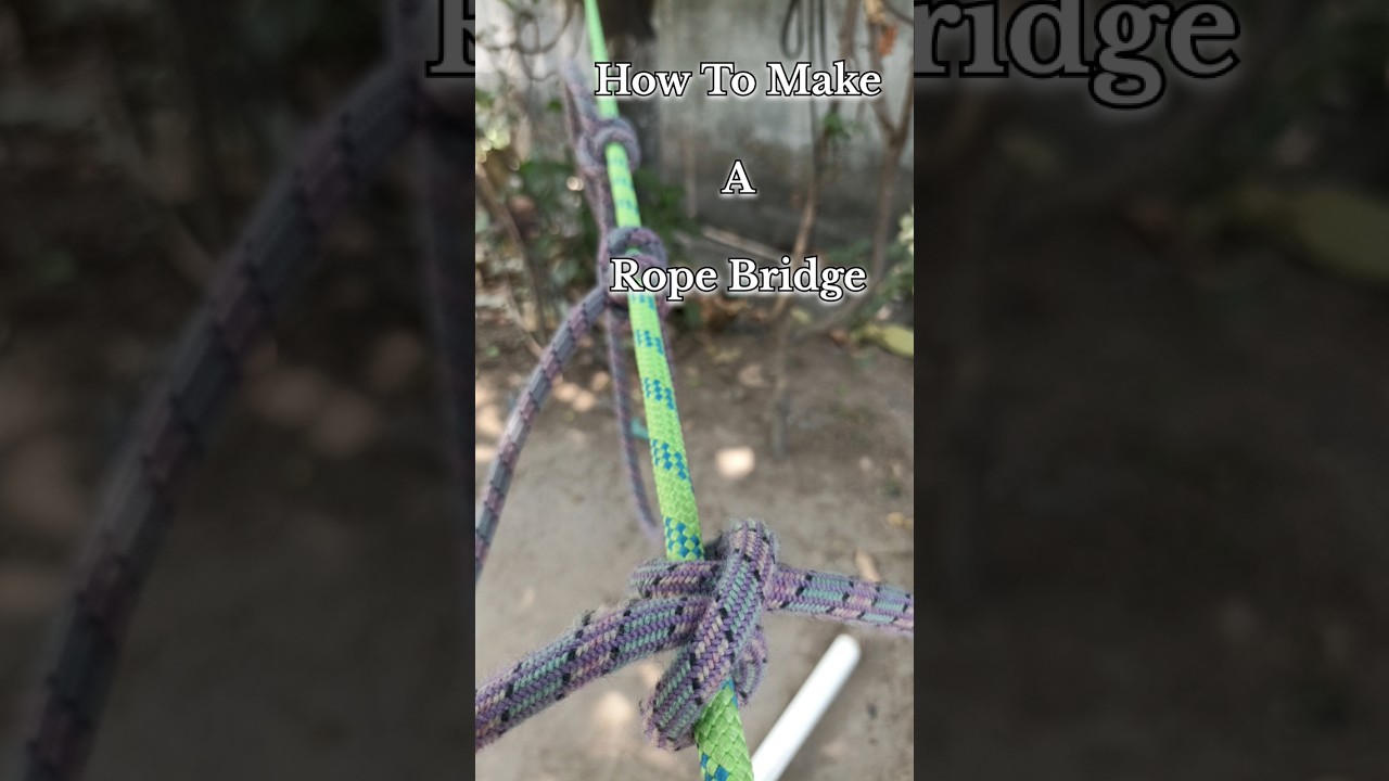 How To Make A Rope Bridge! #shorts #viral #trending #diy #ashortaday #knot #adventure #ytshorts #yt