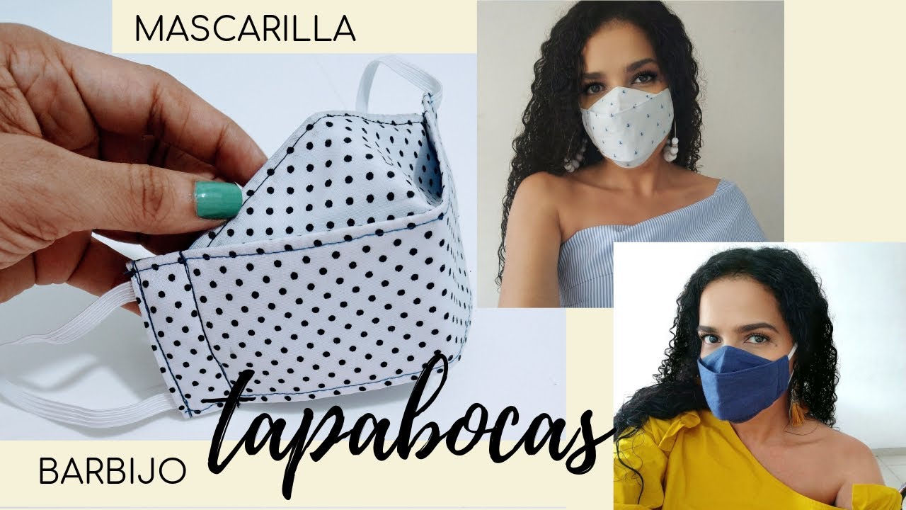 DIY |Cómo hacer un Tapabocas - Cómo hacer Cubrebocas - Mascarilla 3D - Mascarilla de Tela - Barbijo
