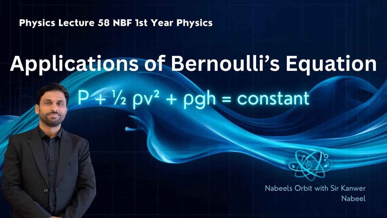 Application of Bernoulli's Equation | Unit 6 | Lecture 58 | Physics | NBF | First year