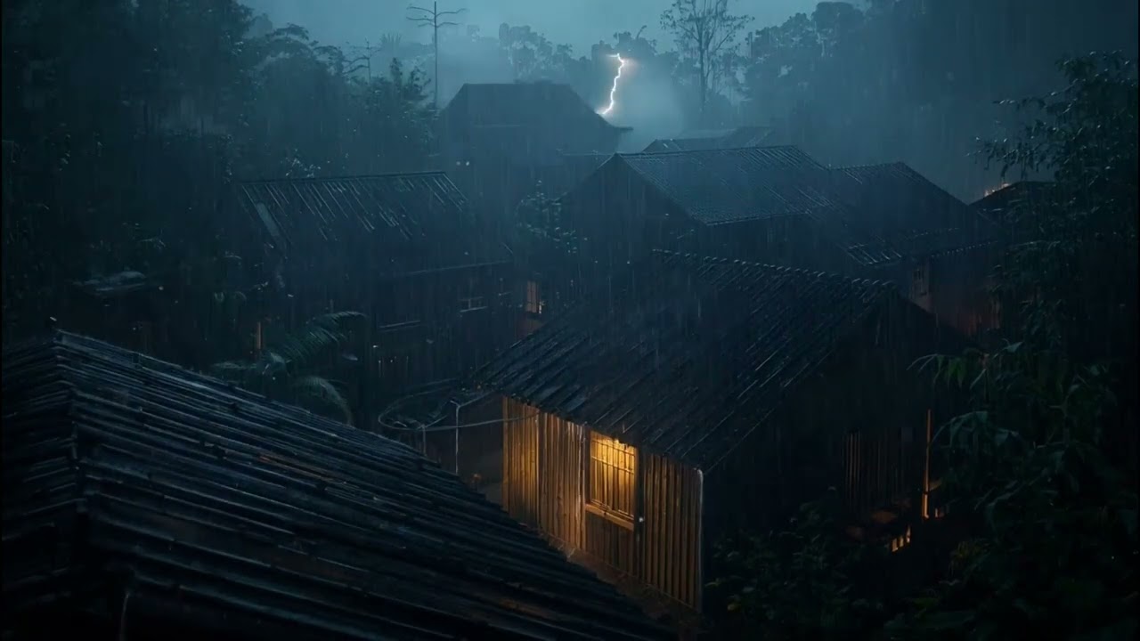 Stormy Rain with Gentle Thunder 🌧️ Deep Sleep Therapy