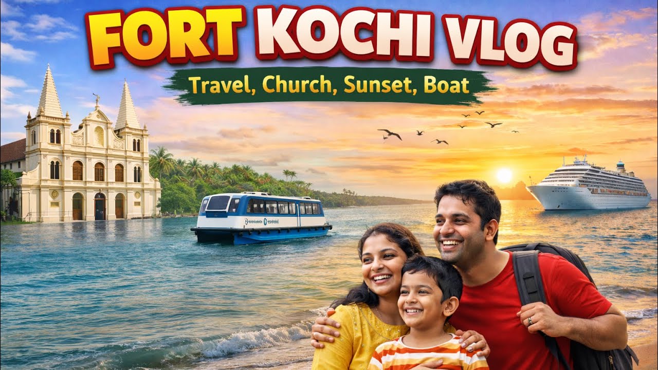 🌊A Perfect Day🥰 in Fort Kochi ✨ Water Metro Ride • Church Visit • Coffee • Sunset Cruise #kerala