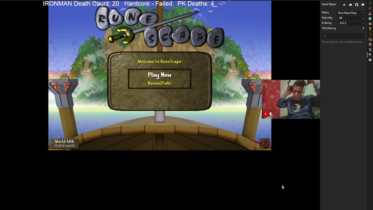 OldSchool RuneScape -  H̶A̶R̶D̶C̶O̶R̶E̶  Ironman - Quest to beat my dad - 58