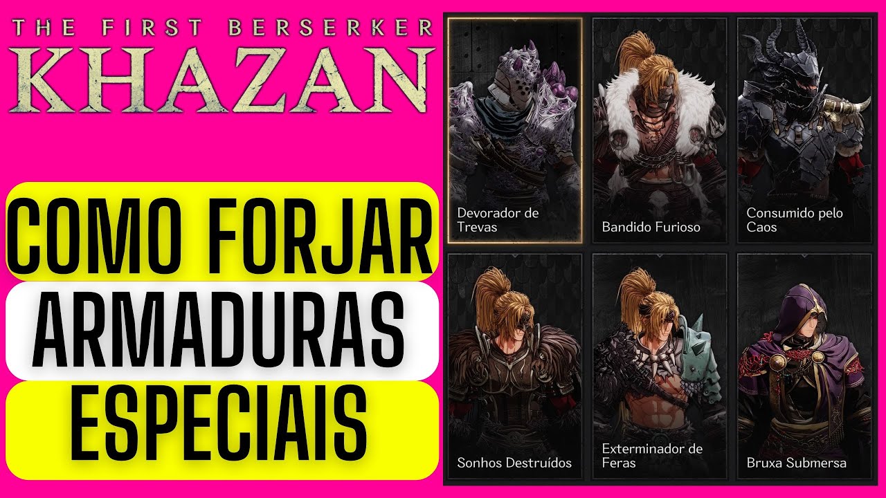 KHAZAN - COMO FORJAR TODOS OS CONJUNTOS DE ARMADURAS ESPECIAIS