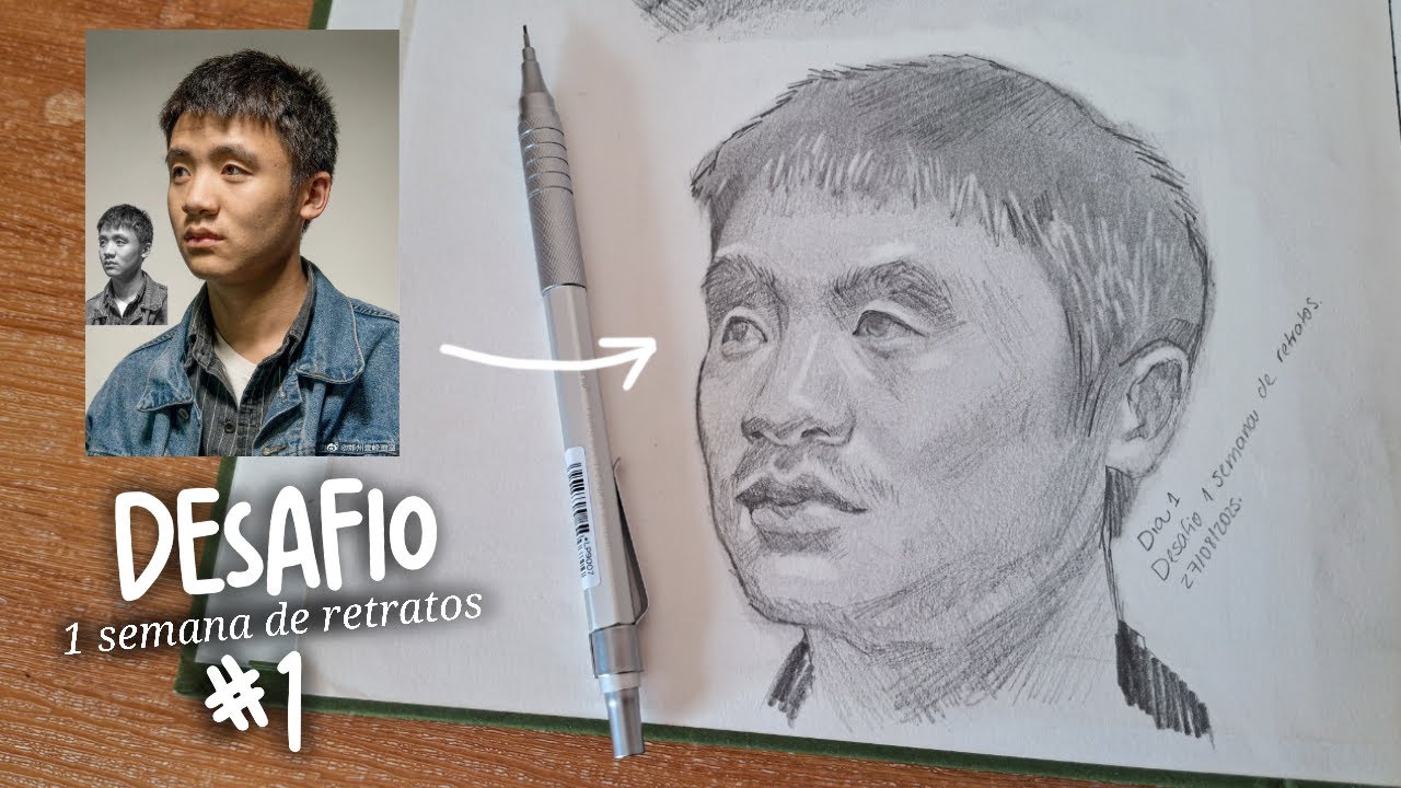1 SEMANA DE RETRATOS - DIA 1 | Desafio de desenho para desenhar todos os dias