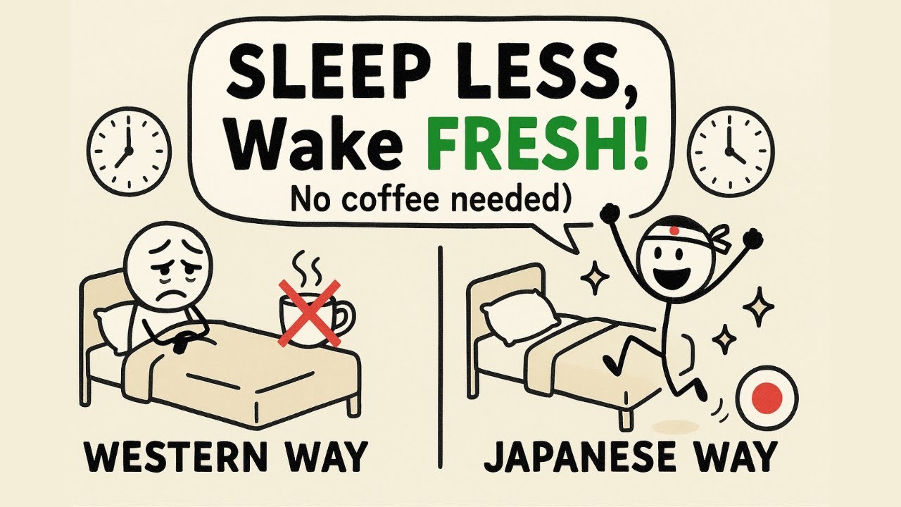 How to Sleep LESS hours and wake up FRESH like the Japanese (No Coffee Needed fr)