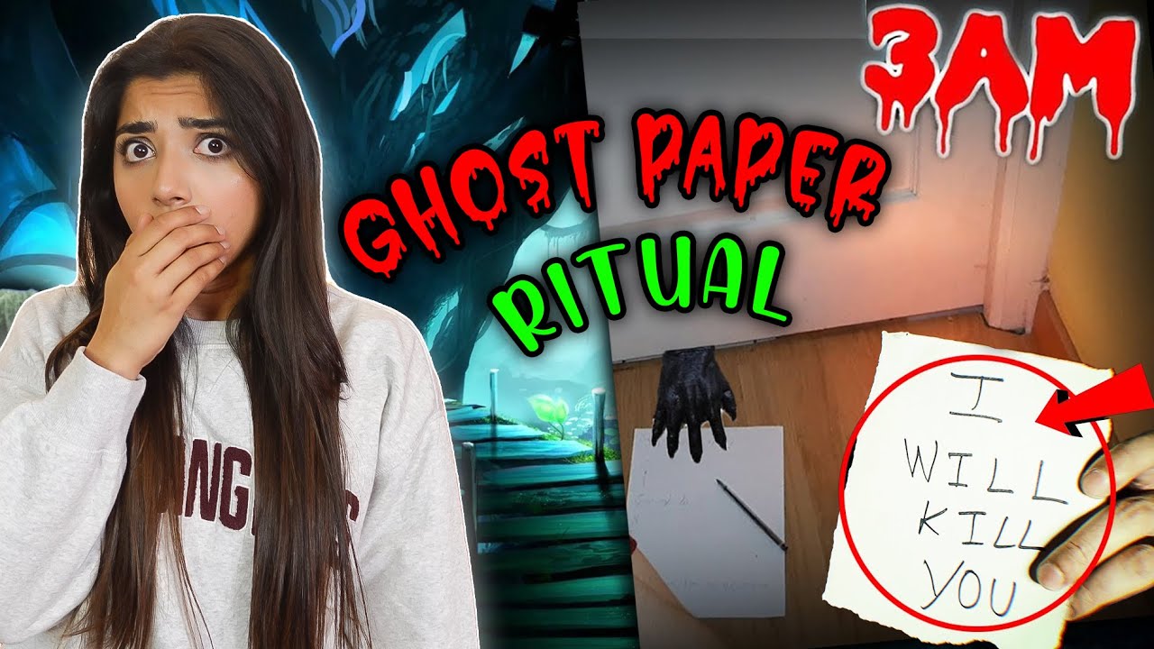GHOST PAPER Challenge at 3AM|* Please Don't Try This*😱😨